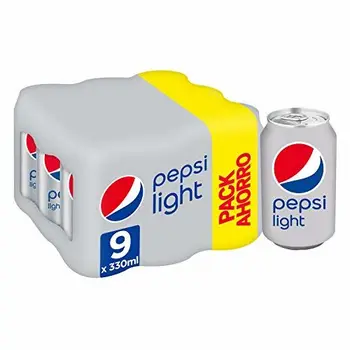 Pepsi Light - Bebida Refrescante, lata 33 cl (Pack de 9)
Pepsi Light - Bebida Refrescante, lata 33 cl (Pack de 9)