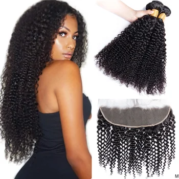 Kinky Curly Bundles with Frontal Closure Maxine Frontal with Bundles Human Hair 3 Bundles with Frontal Closure Non-Remy
Kinky Curly Bundles with Frontal Closure Maxine Frontal with Bundles Human Hair 3 Bundles with Frontal Closure Non-Remy