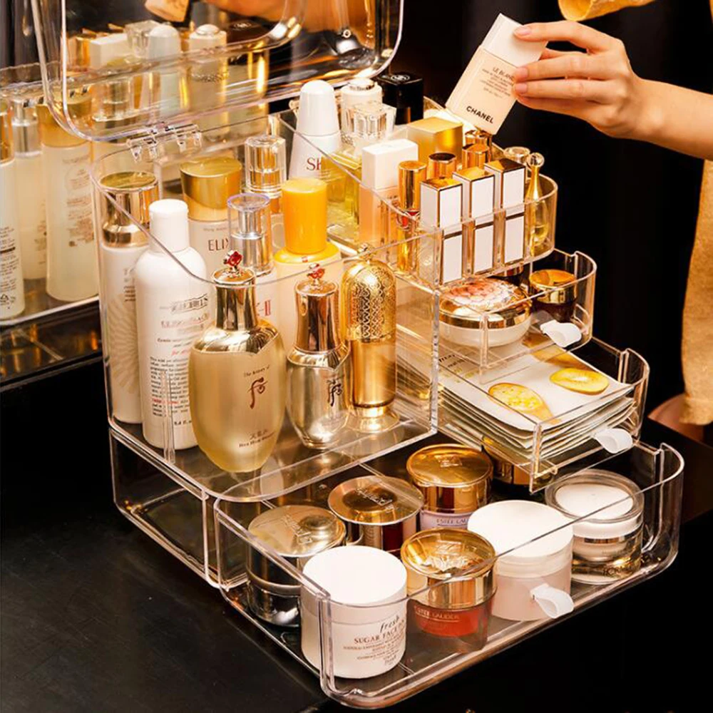Large Makeup Holder Nail-Polish Organizer for Cosmetics Makeup Box for Jewelry Plastic Cosmetics Box for Lipsticks/cream/mask
Large Makeup Holder Nail-Polish Organizer for Cosmetics Makeup Box for Jewelry Plastic Cosmetics Box for Lipsticks/cream/mask