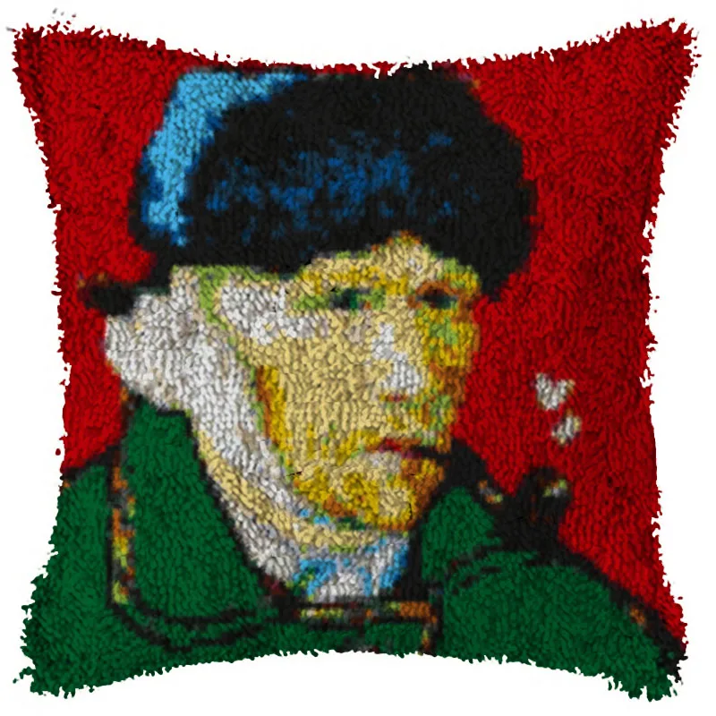 Крюк с защелкой ковер Наборы Ван Гог подушки ковровое покрытие коврик красный
