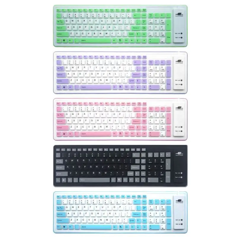 Foldable Silicone Keyboard USB Wired Silicon Flexible Roll Up Soft Keyboard for PC Laptop
Foldable Silicone Keyboard USB Wired Silicon Flexible Roll Up Soft Keyboard for PC Laptop