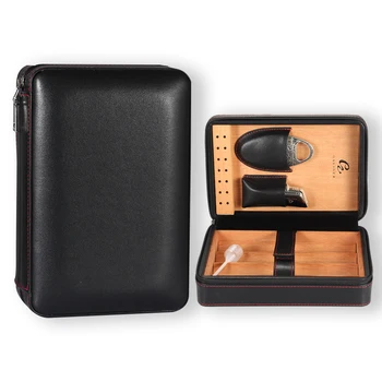 GALINER Portable Leather Cigar Case Travel Cigar Humidor Cedar Wood Box Pocket Metal Cigar Lighter Cutter Cigar Gift Set
GALINER Portable Leather Cigar Case Travel Cigar Humidor Cedar Wood Box Pocket Metal Cigar Lighter Cutter Cigar Gift Set