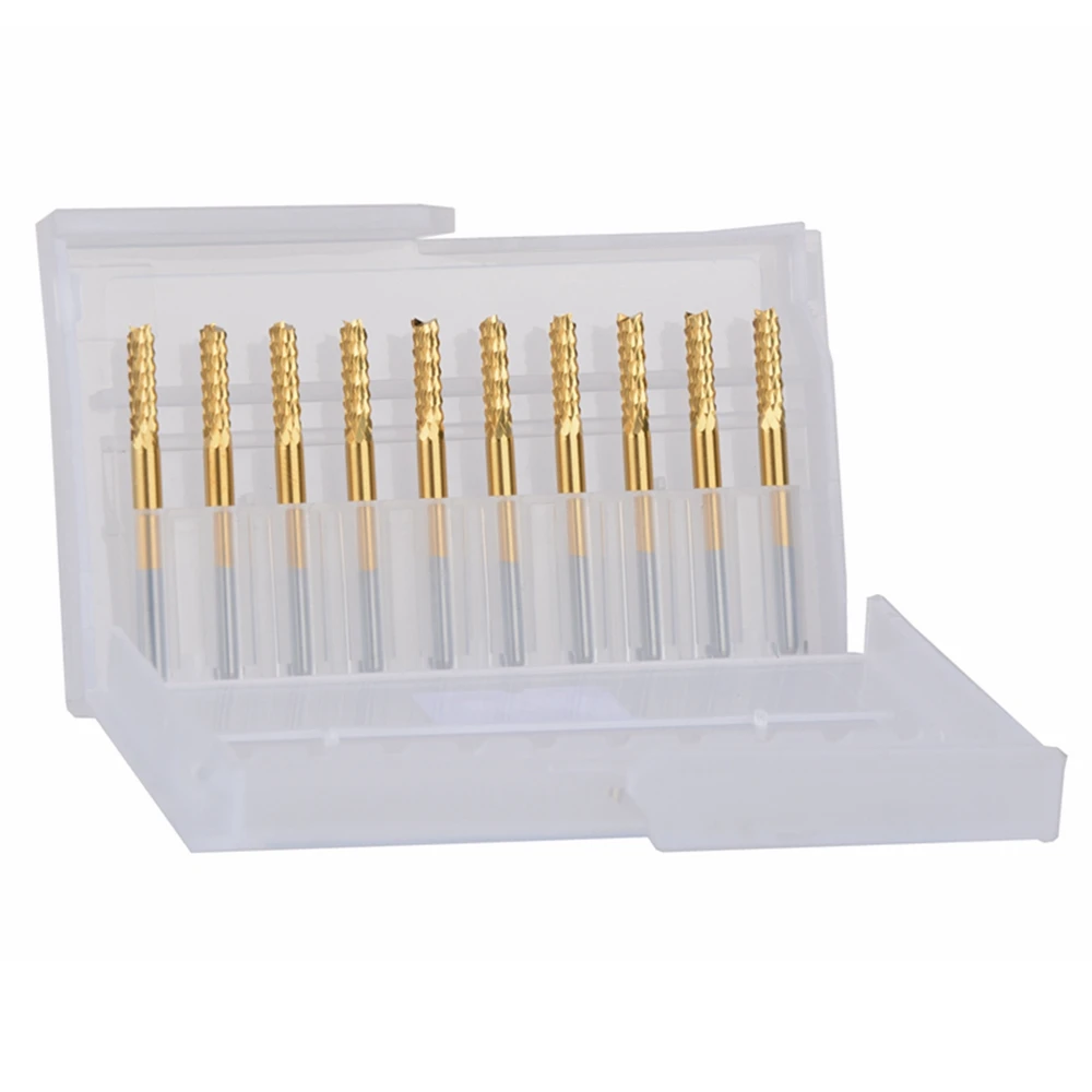 10pcs Titanium Coat Carbide 3.175X3.0x12mm PCB Carbide Tools, CNC Cutting Bits, Millinging Cutters
10pcs Titanium Coat Carbide 3.175X3.0x12mm PCB Carbide Tools, CNC Cutting Bits, Millinging Cutters