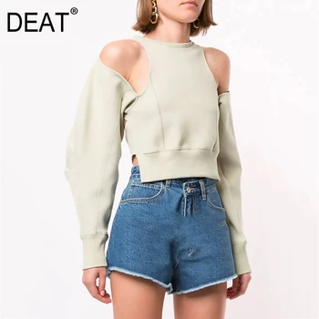 DEAT 2020 New Spring And Summer Full Sleeves Round Neck Design Styles High Waist Hollow Out Back Short Sweatshirt WM19806L
DEAT 2020 New Spring And Summer Full Sleeves Round Neck Design Styles High Waist Hollow Out Back Short Sweatshirt WM19806L