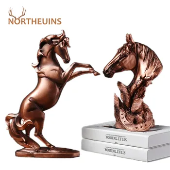 NORTHEUINS Resin Copper Horse Figurine Modern Animal Statues Figurines for Interior Home Decor Loft Object Christmas Sculpture
NORTHEUINS Resin Copper Horse Figurine Modern Animal Statues Figurines for Interior Home Decor Loft Object Christmas Sculpture