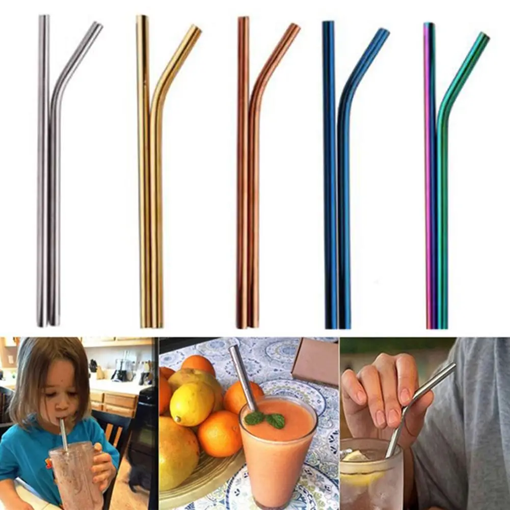 10Pcs Reusable stainless Steel Straw Smoothies Drinking Sturdy Party Straight Bent Drinking Straws with Cleaner Brush Bar Tools
10Pcs Reusable stainless Steel Straw Smoothies Drinking Sturdy Party Straight Bent Drinking Straws with Cleaner Brush Bar Tools
