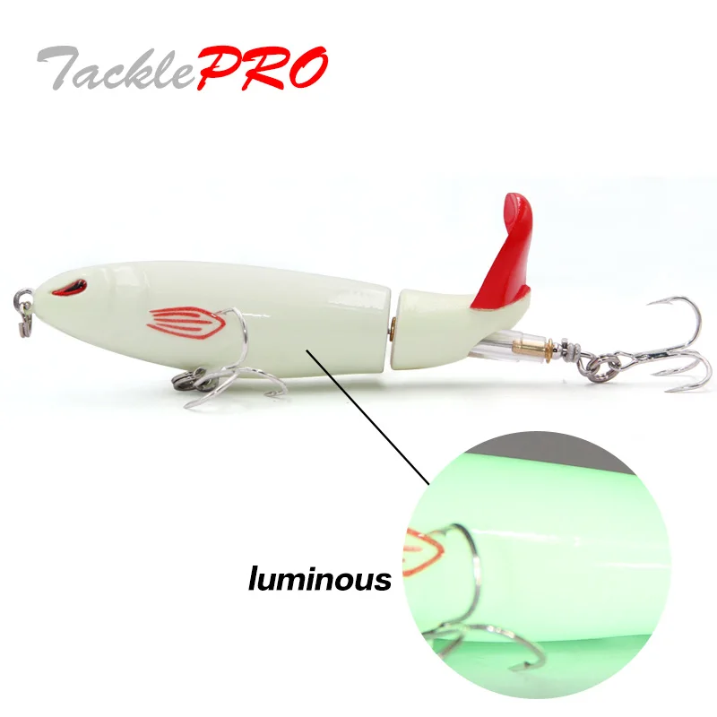 

TacklePRO PE20 Whopper plopper Floating Fishing Lure Soft Rotating Tail 13g/90mm Hard Bait Topwater Fishing Gear Shone baits