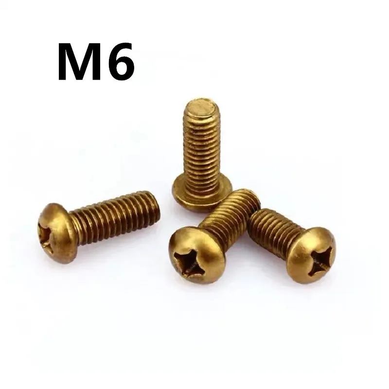 50PCS ISO7045 DIN7985 GB818 M6x8/10/12/16/20/25/30/35/40/45/50mm Copper Machine Screws Phillips Machine Pan Head Brass Screws
50PCS ISO7045 DIN7985 GB818 M6x8/10/12/16/20/25/30/35/40/45/50mm Copper Machine Screws Phillips Machine Pan Head Brass Screws