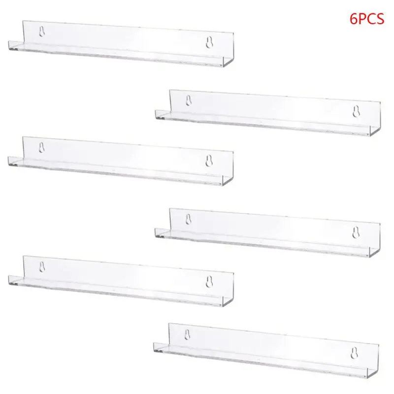 6pcs Clear Acrylic Invisible Floating Bookshelf Storage Rack Wall Ledge Makeup Photo Display Organizer
6pcs Clear Acrylic Invisible Floating Bookshelf Storage Rack Wall Ledge Makeup Photo Display Organizer