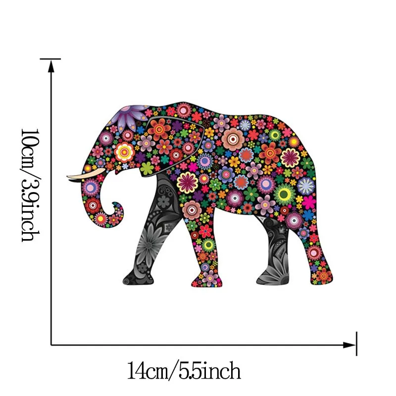 DAWASARU Flower Pattern Elephant Car Sticker Removable Art Decal Ethnic Unique Style PVC Decals for Car Auto Stickers 14cm*10cm
DAWASARU Flower Pattern Elephant Car Sticker Removable Art Decal Ethnic Unique Style PVC Decals for Car Auto Stickers 14cm*10cm
