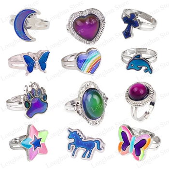 Changing Color Mood Rings for Women Emotion Feeling Adjustable Fluorescent Temperature Ring Gifts Fashion Jewelry Hot 2020
Changing Color Mood Rings for Women Emotion Feeling Adjustable Fluorescent Temperature Ring Gifts Fashion Jewelry Hot 2020