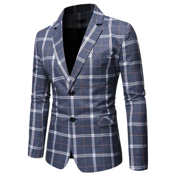 Aohuafeng European Code Men Business Leisure Suit Grid Two Grain Single Row Buckle Dress Coat Suit
Aohuafeng European Code Men Business Leisure Suit Grid Two Grain Single Row Buckle Dress Coat Suit