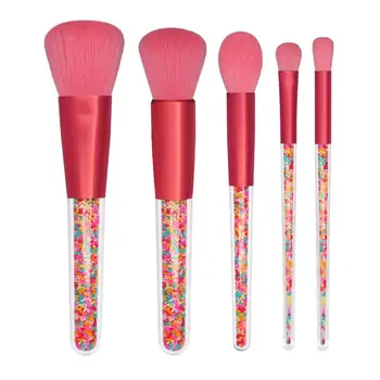 5pcs Candy Makeup Brush Set Cosmetics Powder Blush Brush Beauty Tools with Transparent Colorful Plastic Particles Handle
5pcs Candy Makeup Brush Set Cosmetics Powder Blush Brush Beauty Tools with Transparent Colorful Plastic Particles Handle