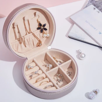 Hot Sale Jewelry Box Leather Portable Jewelry Box Lady Earrings Rings Mini Storage Box European
Hot Sale Jewelry Box Leather Portable Jewelry Box Lady Earrings Rings Mini Storage Box European