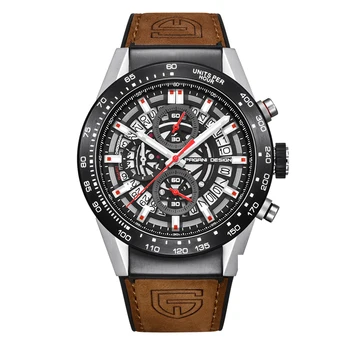 

PAGANI DESIGN mode affaires hommes montre 30M étanche en cuir homme Sport montre'schronographe hommes montres erkek kol saati