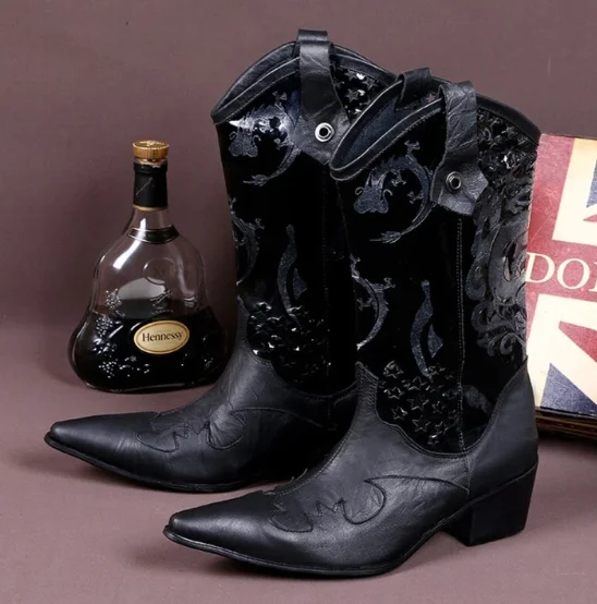 Men's Boots Fashionable Slip-on Cowboy Boots Pu Leather Handmade Formal Stylish Winter Western Boots Zapatos De Hombre 4M817
Men's Boots Fashionable Slip-on Cowboy Boots Pu Leather Handmade Formal Stylish Winter Western Boots Zapatos De Hombre 4M817