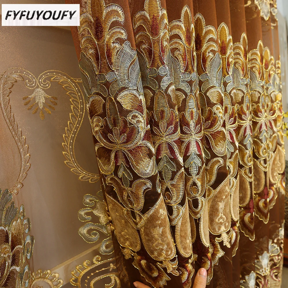 European luxury Jacquard curtain for Bedroom Window Curtains for Living Room Elegant Drapes Curtains 
European luxury Jacquard curtain for Bedroom Window Curtains for Living Room Elegant Drapes Curtains
