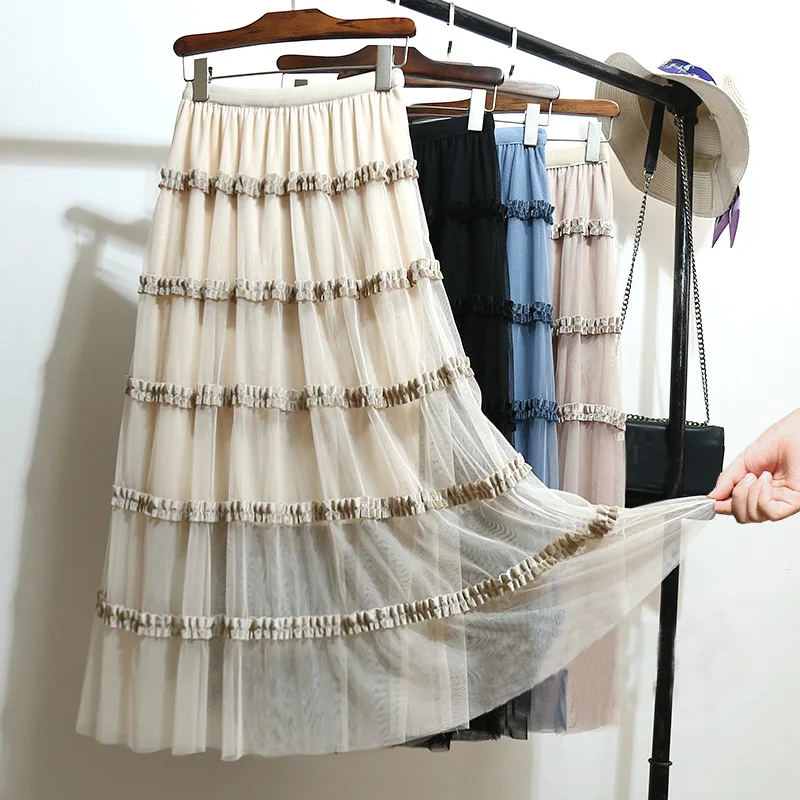 Autumn Sweet Velvet Patchwork Cakee Long Boho Mesh Skirts Layered Mesh A-line Maxi Long Skirts
Autumn Sweet Velvet Patchwork Cakee Long Boho Mesh Skirts Layered Mesh A-line Maxi Long Skirts