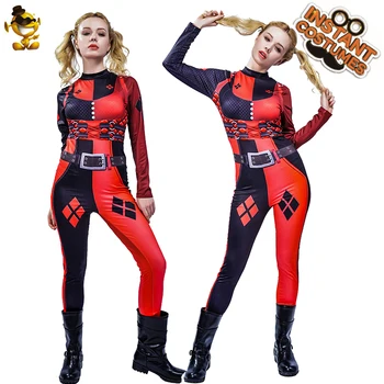 Halloween Party Cosplay Clown Harley Quinn Costumes Dress up Women Harley Clown Jacket Suits Costume
Halloween Party Cosplay Clown Harley Quinn Costumes Dress up Women Harley Clown Jacket Suits Costume