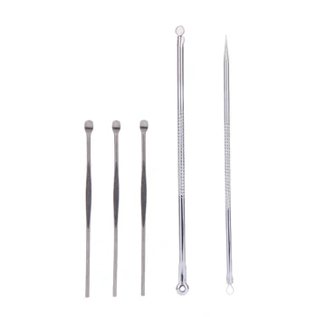6PCS Silver Blackhead Comedone Remover Acne with 3PCS EarPick Spoon Tool Clean Ear Wax Remover Curette Remover
6PCS Silver Blackhead Comedone Remover Acne with 3PCS EarPick Spoon Tool Clean Ear Wax Remover Curette Remover