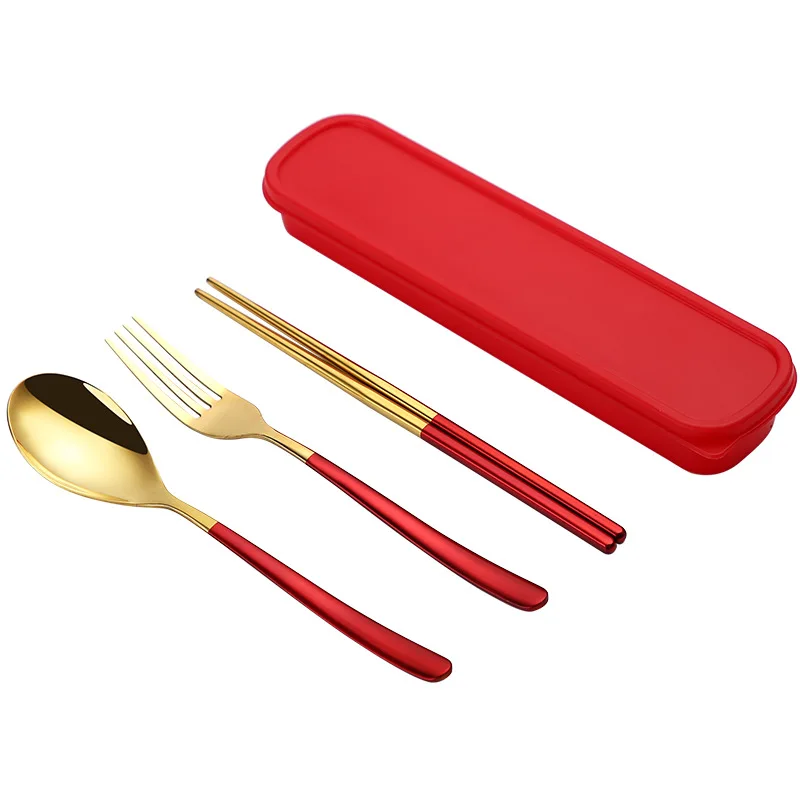 High Grade Stainless Steel Spoon Set Long Handle Forks With Box Portable Dinnerware For Students Creative Kitchen Accessories
High Grade Stainless Steel Spoon Set Long Handle Forks With Box Portable Dinnerware For Students Creative Kitchen Accessories