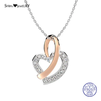Shipei 100% 925 Sterling Silver Fine Jewelry Romantic Love Heart Pendant Necklace Wedding Necklace for Women Anniversary Gift
Shipei 100% 925 Sterling Silver Fine Jewelry Romantic Love Heart Pendant Necklace Wedding Necklace for Women Anniversary Gift