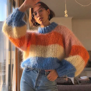 PADEGAO Striped Sweaters for Women 2020 Spring Autumn Tops Casual Sweaters and Pullovers Lantern Sleeve Fleece Sweaters BJ3149
PADEGAO Striped Sweaters for Women 2020 Spring Autumn Tops Casual Sweaters and Pullovers Lantern Sleeve Fleece Sweaters BJ3149