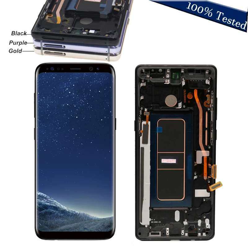 AMOLED Replacement LCD For SAMSUNG Galaxy NOTE8 LCD N9500 N9500F LCD Display Touch Screen with frame
AMOLED Replacement LCD For SAMSUNG Galaxy NOTE8 LCD N9500 N9500F LCD Display Touch Screen with frame