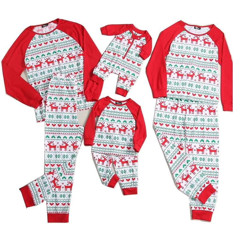 

Oeak 2019 New Family Matching Look Christmas Pajamas Fashion Kid's Wear Pajamas Home Service Christmas Parent-child Clothing