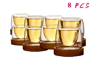 8pcs/lot 80ML Heat-resistant Double Wall Glass Tea Cup Coffee Cup Mugs Transparent Insulation Beer Glasses Beer Mug Cups
8pcs/lot 80ML Heat-resistant Double Wall Glass Tea Cup Coffee Cup Mugs Transparent Insulation Beer Glasses Beer Mug Cups