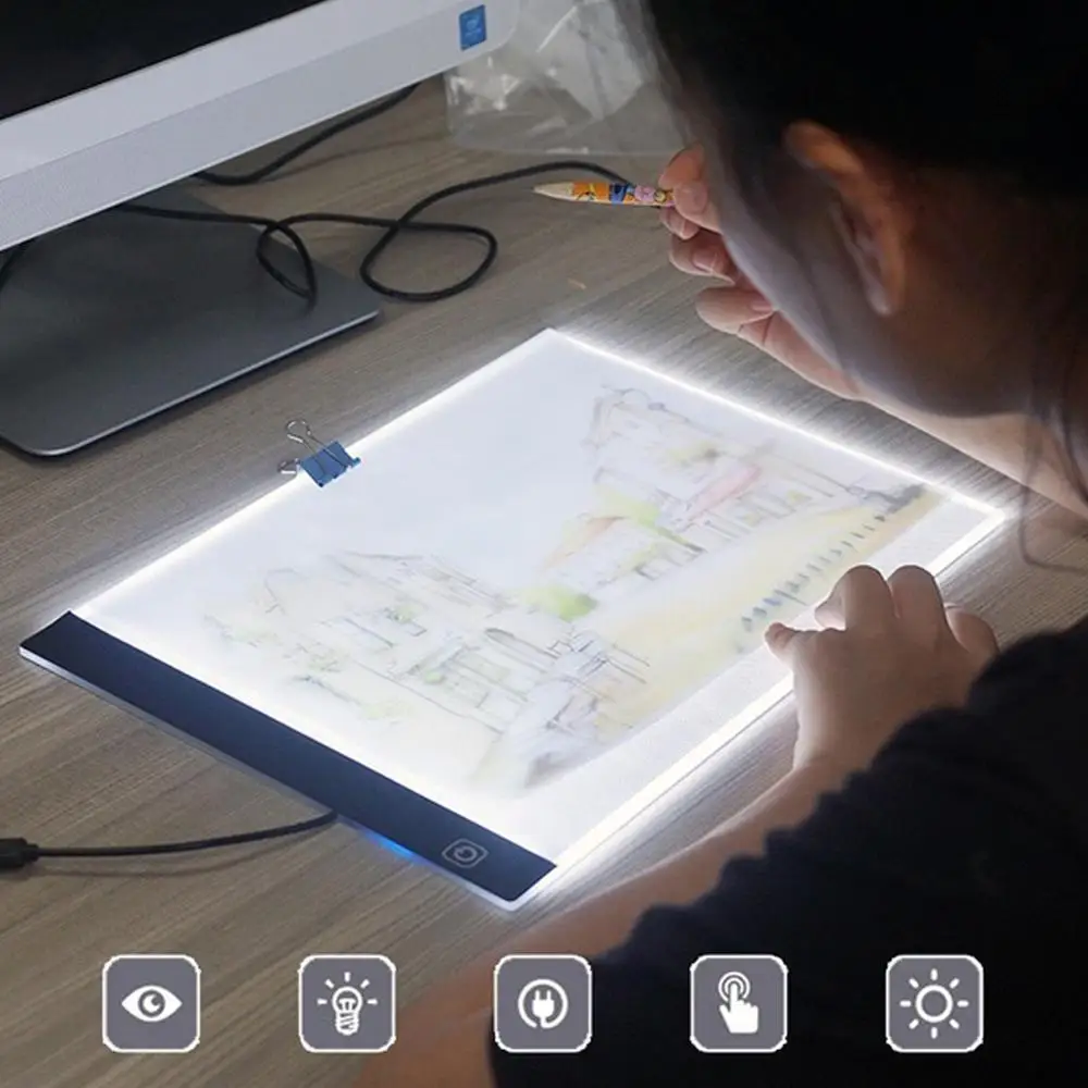 A4 LED Ultra Thin Drawing Board Painting Copy Tracing Light Box USB Rechargeable Art Tablet Sketching Animation For Art Student
A4 LED Ultra Thin Drawing Board Painting Copy Tracing Light Box USB Rechargeable Art Tablet Sketching Animation For Art Student