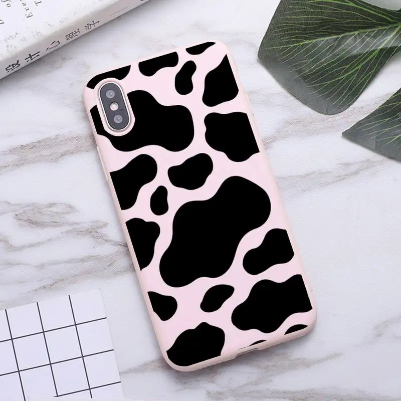 Cow Print Black Phone Case for iPhone 11 Pro Max X XR XS 8 7 6s Plus Matte Candy Pink Silicone Cases
Cow Print Black Phone Case for iPhone 11 Pro Max X XR XS 8 7 6s Plus Matte Candy Pink Silicone Cases
