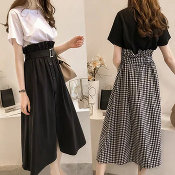 2020 Summer and Autumn Large Size Dress Fat mm Western Style Slimming Suit Two-Piece Set Solid Color T-shirt + Skirt
2020 Summer and Autumn Large Size Dress Fat mm Western Style Slimming Suit Two-Piece Set Solid Color T-shirt + Skirt