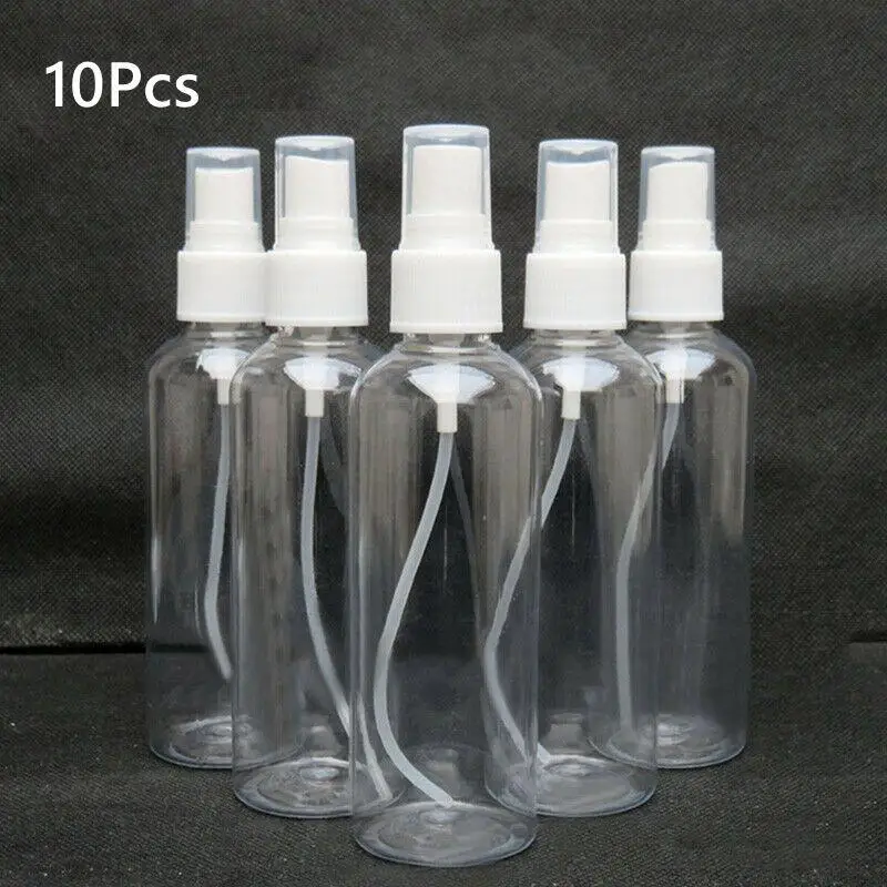 10pcs 100ml Portable Refillable Plastic Spray alcohol Bottle Empty Spray Bottle Essential Oil Container Cosmetic Sprayer Bottles
10pcs 100ml Portable Refillable Plastic Spray alcohol Bottle Empty Spray Bottle Essential Oil Container Cosmetic Sprayer Bottles