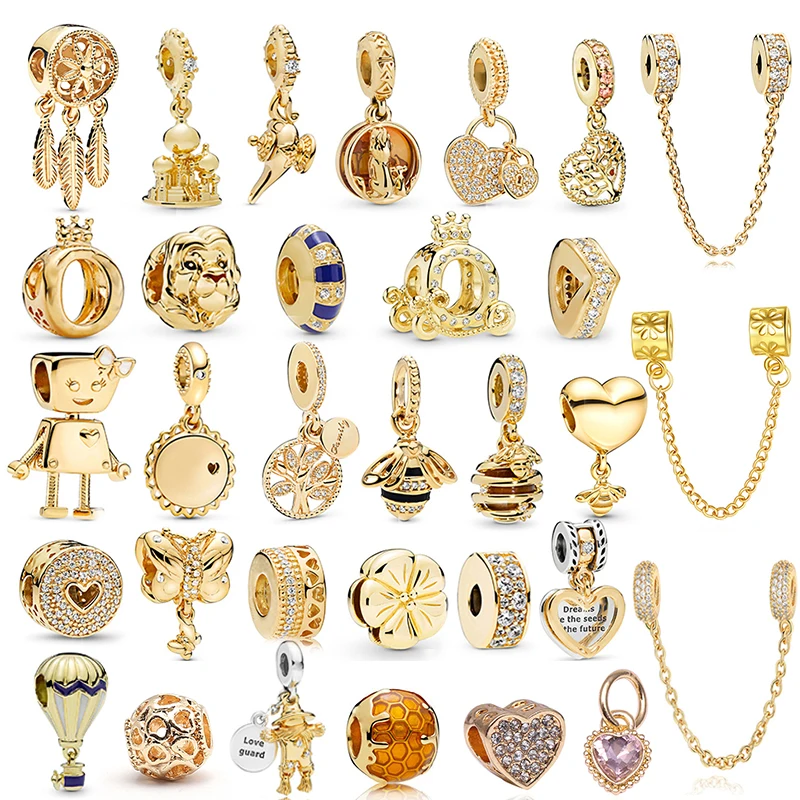 2Pcs/lot Catching Love Network Pendant Charm Beads fit Pandora Bracelets Necklaces for Women Jewelry Making Gold Color 35 Styles
2Pcs/lot Catching Love Network Pendant Charm Beads fit Pandora Bracelets Necklaces for Women Jewelry Making Gold Color 35 Styles