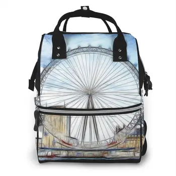 Mummy Bag London Eye Print Nappy Backpack Large Capacity Stroller Bag Mom Baby Multi-function Waterproof Outdoor Diaper Bags
Mummy Bag London Eye Print Nappy Backpack Large Capacity Stroller Bag Mom Baby Multi-function Waterproof Outdoor Diaper Bags