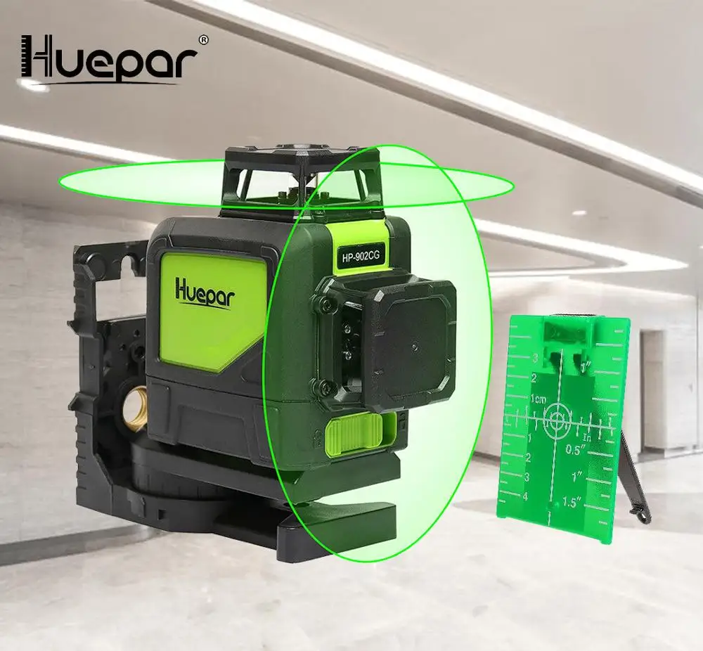 Huepar 902CG самонивелирующийся профессиональный лазерный луч зеленого цвета охват 360