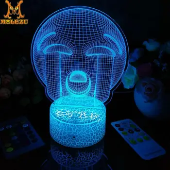 Molezu Halloween Expression D Pattern 3D Led Night Light Decoration Children Kids Gifts 7 Color Changing Visual Table Lamp
Molezu Halloween Expression D Pattern 3D Led Night Light Decoration Children Kids Gifts 7 Color Changing Visual Table Lamp