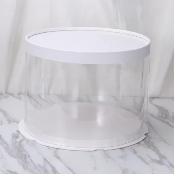 Plastic Transparent Cake Box Round Cake Packaging Boxes Organizer for Home Dessert Shop (White Single-layer) (6inch)
Plastic Transparent Cake Box Round Cake Packaging Boxes Organizer for Home Dessert Shop (White Single-layer) (6inch)