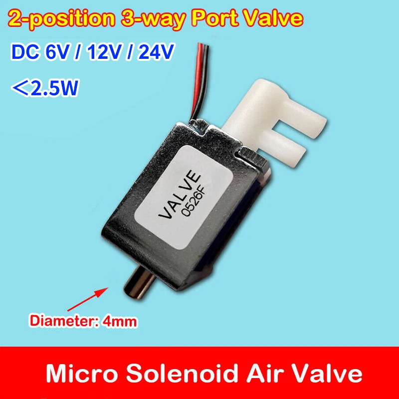 1PCS DC 6V 12V 24V 2-position 3-way Air Valve 4mm Port Mini Micro Electric Solenoid Valve exhaust switch Air gas Valve
1PCS DC 6V 12V 24V 2-position 3-way Air Valve 4mm Port Mini Micro Electric Solenoid Valve exhaust switch Air gas Valve