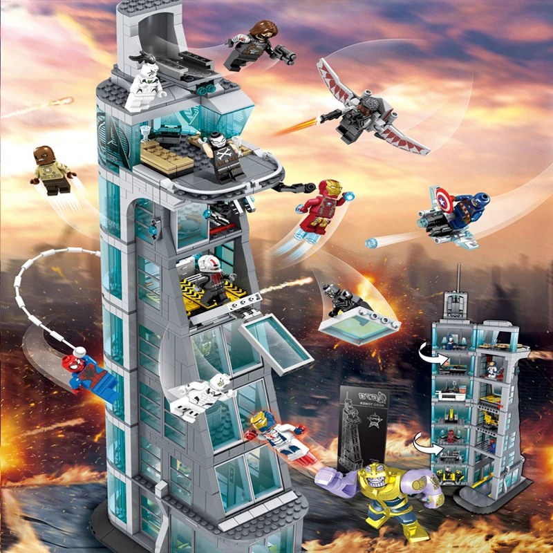 Upgraded Version SuperHeroes Ironman Compatible Legoinglys Marvel Avenger Tower Fit Avengers Gift Building Block Bricks Toys
Upgraded Version SuperHeroes Ironman Compatible Legoinglys Marvel Avenger Tower Fit Avengers Gift Building Block Bricks Toys