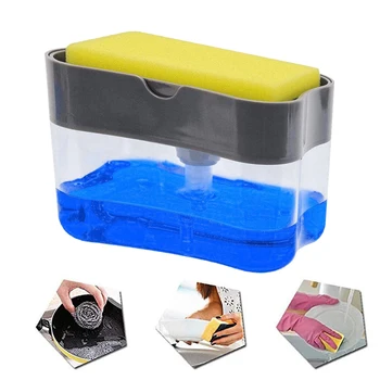 New Soap Pump Dispenser with Sponge Holder Manual Press Cleaning Liquid Dispenser Container Soap Organizer Kitchen Cleaner tools
New Soap Pump Dispenser with Sponge Holder Manual Press Cleaning Liquid Dispenser Container Soap Organizer Kitchen Cleaner tools