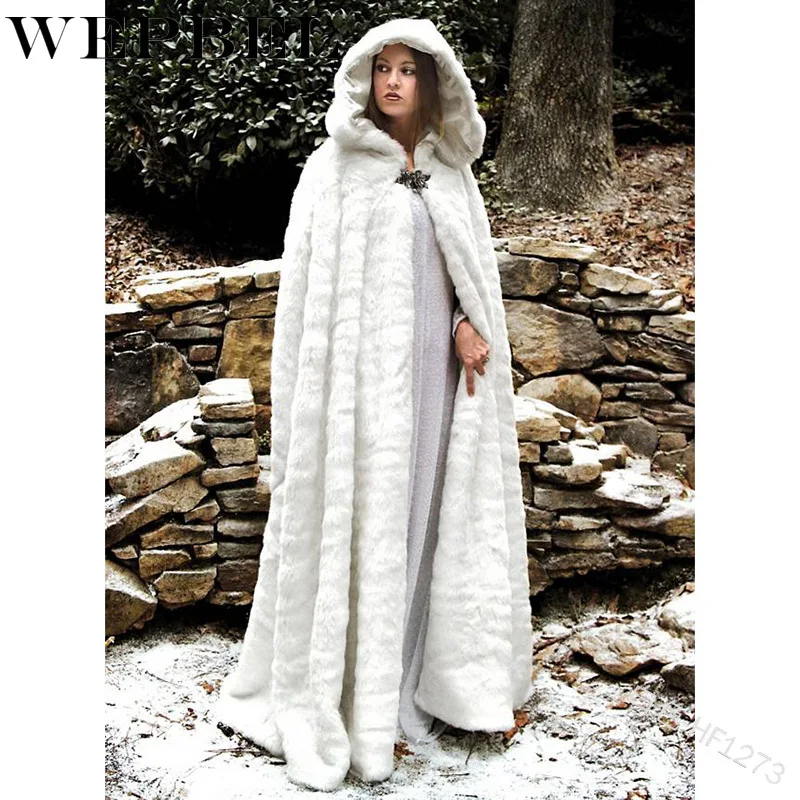 WEPBEL Winter Solid Color Hooded Flannel Ponchos Women's Fashion Single Button Turn-down Collar Faux Fur X-Long Coat
WEPBEL Winter Solid Color Hooded Flannel Ponchos Women's Fashion Single Button Turn-down Collar Faux Fur X-Long Coat