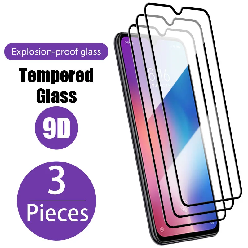 3 шт. Защитное стекло для Xiaomi Mi 9 Lite 10 9T 10T A1 A2 A3 | Мобильные телефоны и аксессуары