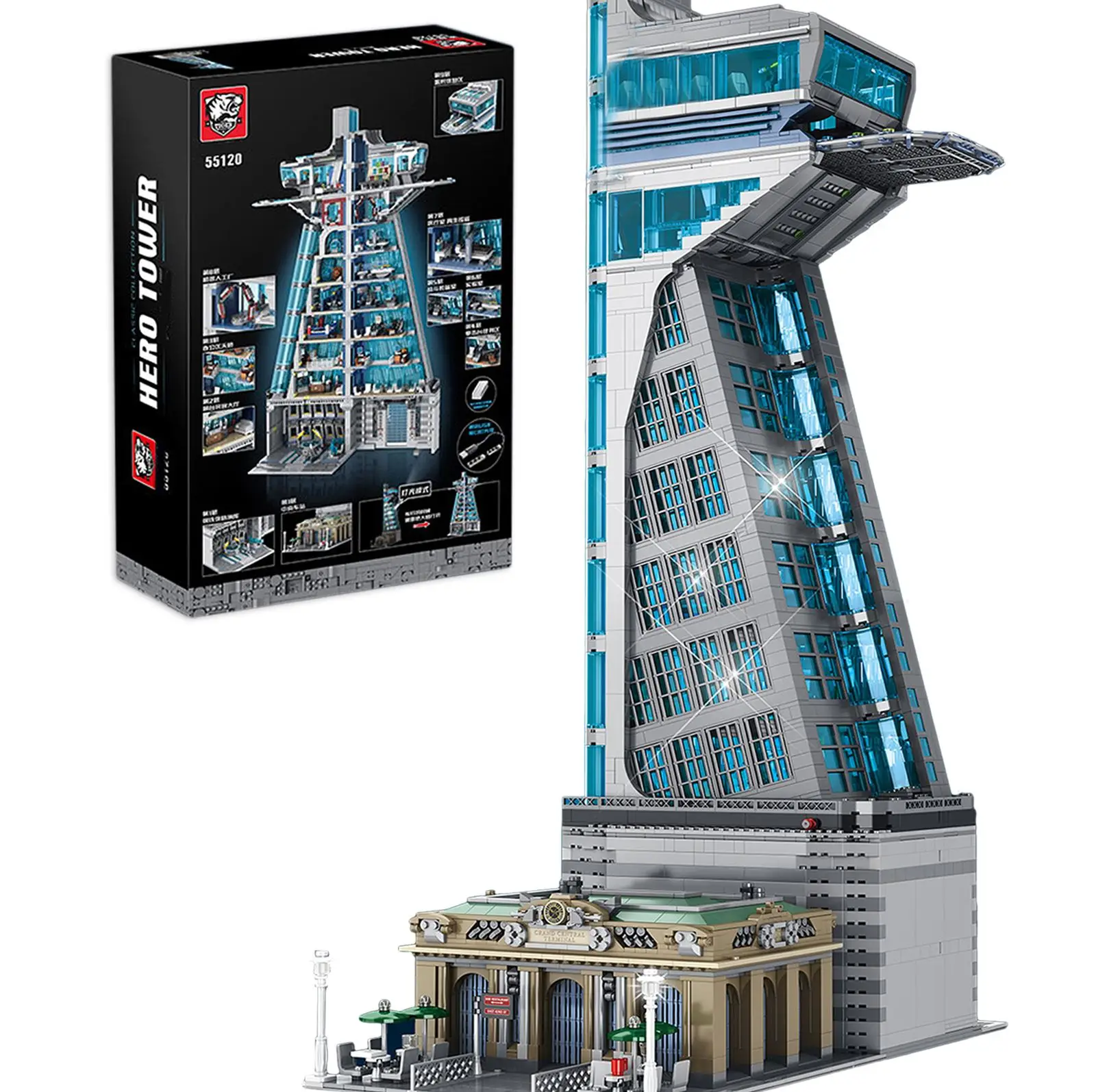 5853Pcs MOC Street Views Hero Tower Building Blocks World Architecture Bricks Model with Lights
5853Pcs MOC Street Views Hero Tower Building Blocks World Architecture Bricks Model with Lights