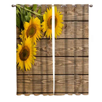 Sunflowers Wood Boards Window Curtains Living Room Fabric Drapes Curtain Home Draperies Curtains for Bedroom
Sunflowers Wood Boards Window Curtains Living Room Fabric Drapes Curtain Home Draperies Curtains for Bedroom