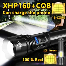 Super XHP160 16-core Powerful COB Led Flashlight torch USB Rechargeable Tactical flash light 18650 26650 Xhp70 Zoom lantern
Super XHP160 16-core Powerful COB Led Flashlight torch USB Rechargeable Tactical flash light 18650 26650 Xhp70 Zoom lantern