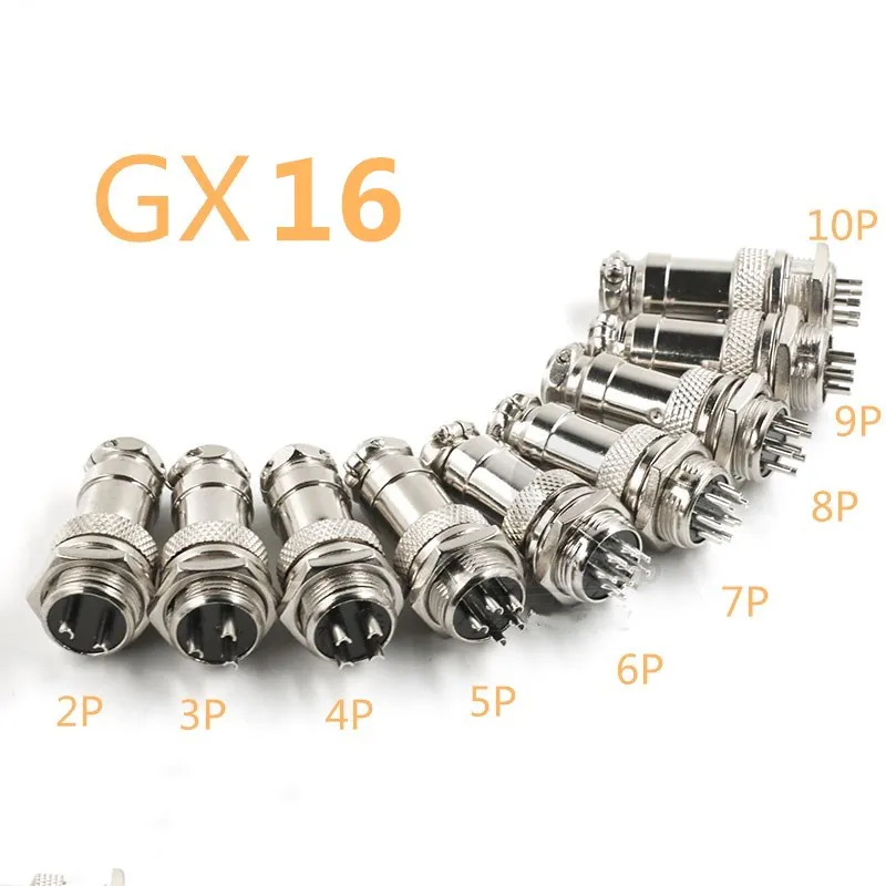 1 Set GX16 Nut TYPE Male & Female Electrical Connector 2/3/4/5/6/7/8/9/10 Pin Circular Aviation Socket Plug Wire Panel Connecto
1 Set GX16 Nut TYPE Male & Female Electrical Connector 2/3/4/5/6/7/8/9/10 Pin Circular Aviation Socket Plug Wire Panel Connecto