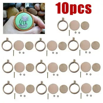 10pcs Mini Embroidery Hoop Embroidery Frame Wooden Cross Stitch Hoop Ring Wood Earring DIY Craft Gift Tool
10pcs Mini Embroidery Hoop Embroidery Frame Wooden Cross Stitch Hoop Ring Wood Earring DIY Craft Gift Tool