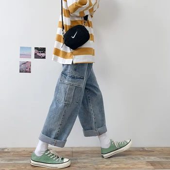 2019 Men's Pocket Decorate Solid Color Casual Pants Baggy Homme Jeans Male Loose Blue Trousers Wide Leg Pants Plus Size M-2XL
2019 Men's Pocket Decorate Solid Color Casual Pants Baggy Homme Jeans Male Loose Blue Trousers Wide Leg Pants Plus Size M-2XL